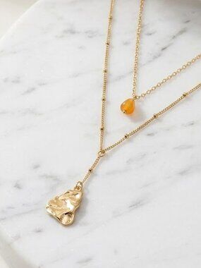 Ladies Fashion Stone Drop Necklace